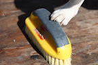 The bristles are good for scrubbing and the handle has an easy grip.