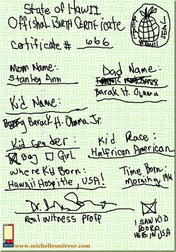 Funny Birth Certificate