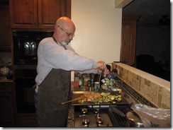 Zeke Cooking in the new home!