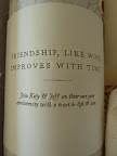 A close up of the wine in the welcome box. The label read: 