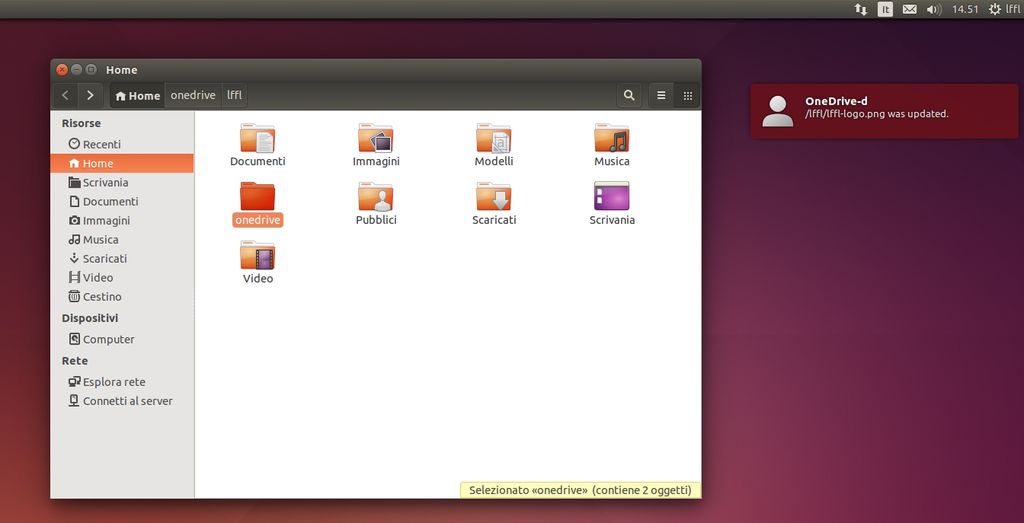 onedrive-d in Ubuntu 