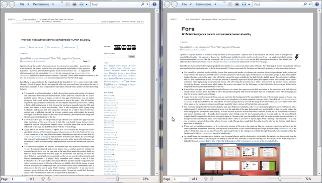 Blogger default print vs modified print layout with CSS queries