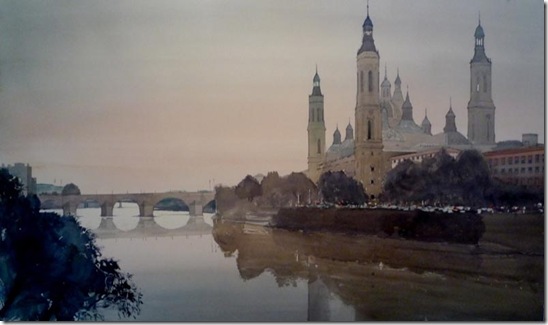 5 El Pilar y el Ebro 144 x 87cm 5 El Pilar y el Ebro 144 x 87cm