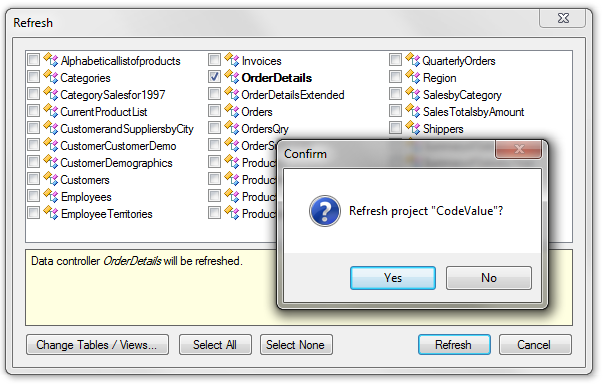 Refresh the OrderDetails controller. Refresh the OrderDetails controller.