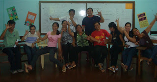 Day 4 - Aborlan School for the Deaf faculty and staff posing wacky shot