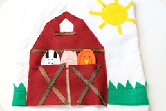 Quiet book farm finger puppets