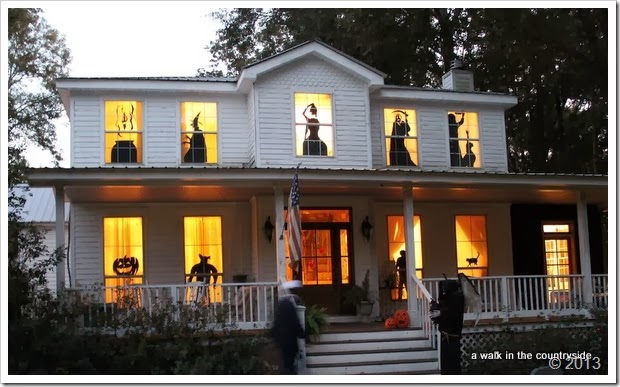 Halloween window silhouettes