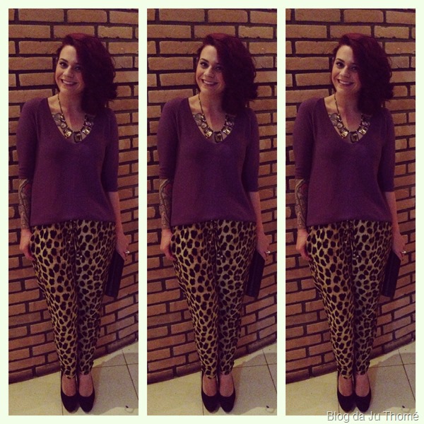 look calça animal print, tricot roxo e sapato miesko (2)