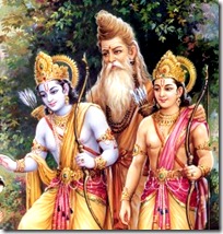 Lakshmana and Rama with Vishvamitra