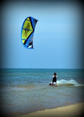 Kite Surfing on Lake Michigan