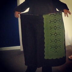 Ooops. Looks like I made the wrong size skirt. Poor body image or what?