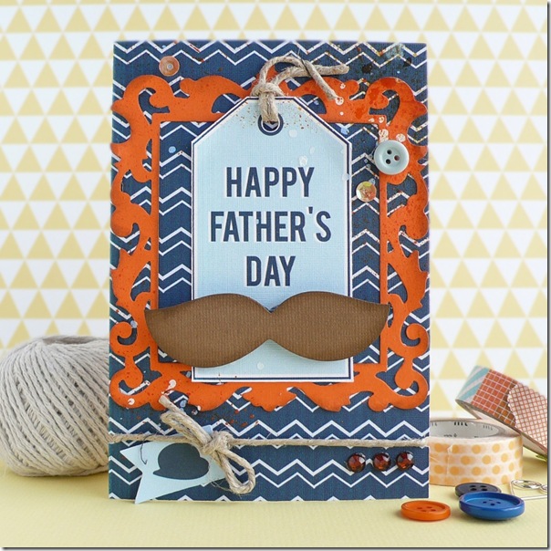 cafe creativo - AnnaDrai - Sizzix - Masculine card - Father's Day - mustache (3)
