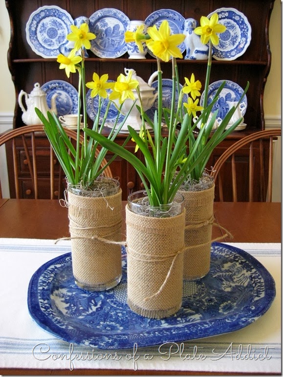 CONFESSIONS OF A PLATE ADDICT Pottery Barn Inspired Burlap-Wrapped Vases CONFESSIONS OF A PLATE ADDICT Pottery Barn Inspired Burlap-Wrapped Vases