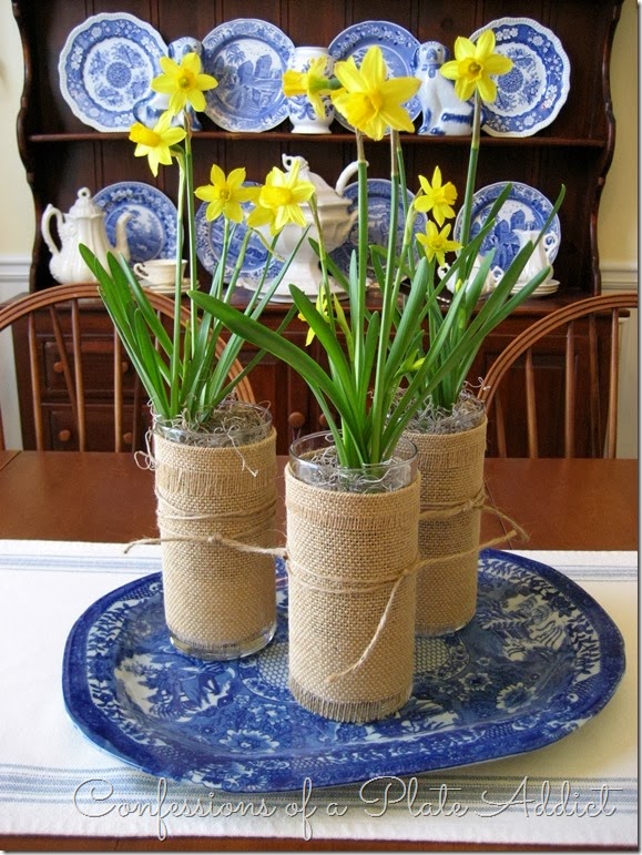 CONFESSIONS OF A PLATE ADDICT Pottery Barn Inspired Burlap-Wrapped Vases