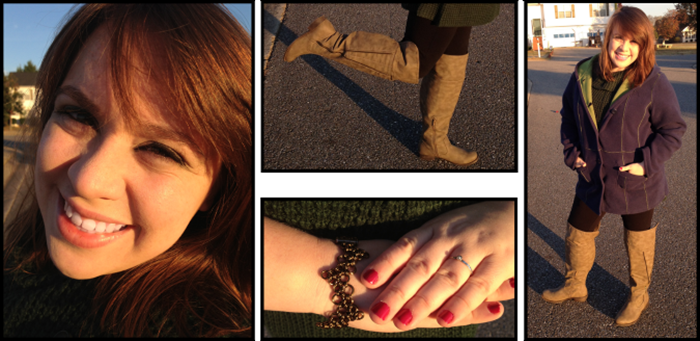 11.05 Outfit Details coat tunic sweater leggings boots black and brown fall fashion 11.05 Outfit Details coat tunic sweater leggings boots black and brown fall fashion