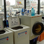the laundry machines of the building in Tokyo, Japan 