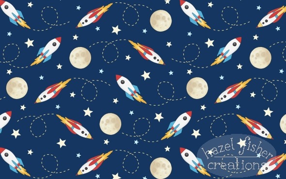 2015 Jan 27 Rockets Spoonflower fabric design Hazel Fisher Creations