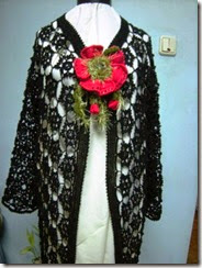 crochet long black vest 2