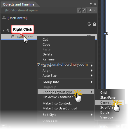 Changing the Layout Type using Expression Blend Changing the Layout Type using Expression Blend