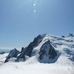 De gauche � droite la Tour ronde, le Grand Capucin, le Mont Blanc du Tacul, le Mont Maudit et le Mont Blanc