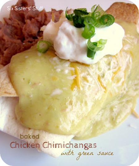 Baked Chicken Chimichangas from Six Sister's Stuff