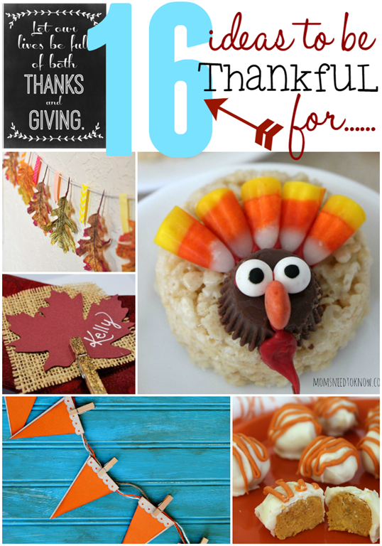 16 Ideas to Be Thankful For #Thanksgiving #linkparty #features at GingerSnapCrafts.com