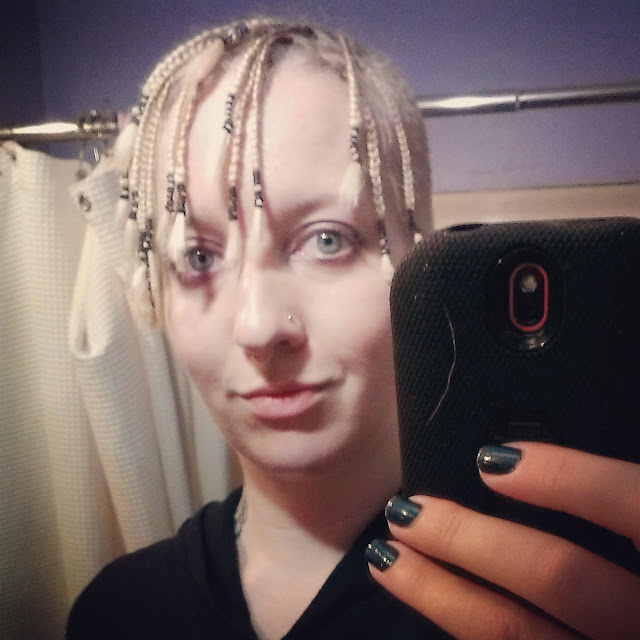 goodbye mohawk - i shaved my hair off - blonde goth girl with piercings