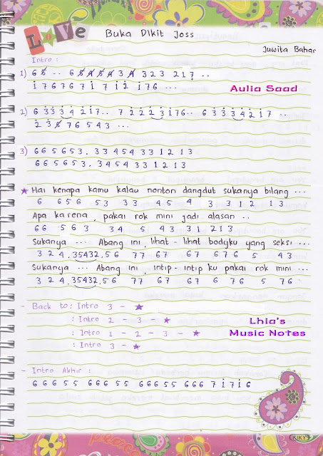 Notasi Angka Lagu Buka Dikit Jos Juwita Bahara - Goyang Caisar Notasi Angka Lagu Buka Dikit Jos Juwita Bahara - Goyang Caisar