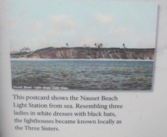 Cape Cod lighthouse 3 sisters postcard Cape Cod lighthouse 3 sisters postcard
