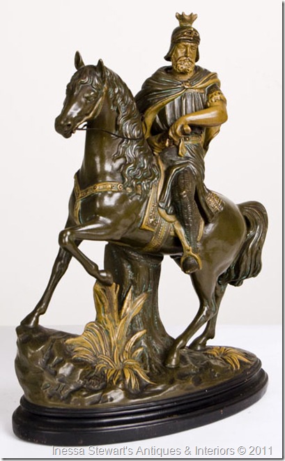 Antique Warrior on Horseback Statue Antique Warrior on Horseback Statue
