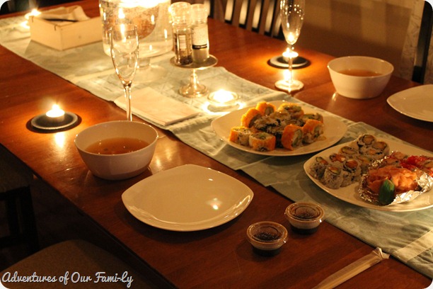valentine's date table close up