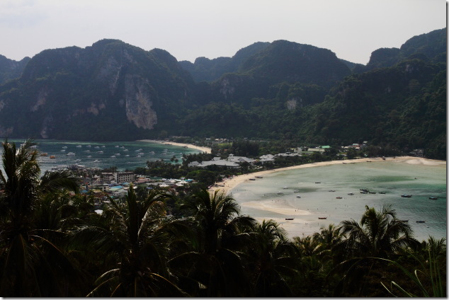 Lovely view of the Ton Sai and the Loh Dalum bays from Ko Phi Phi view point 2