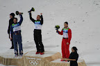 Flower ceremony for the men's aerials