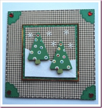 Gingham Christmas Tree Card Gingham Christmas Tree Card