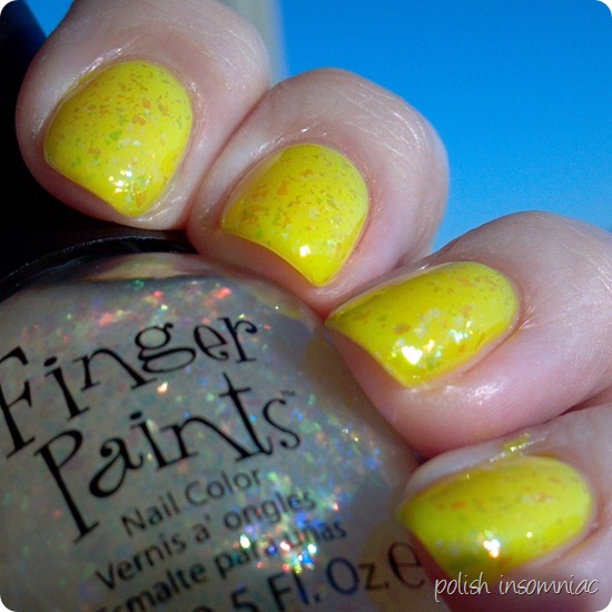 FingerPaints Asylum over Bootie Babe Electric Lemon FingerPaints Asylum over Bootie Babe Electric Lemon