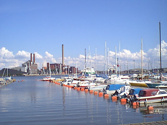Marina in downtown Helsinki