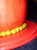 Closeup of border for 3D Apple cake