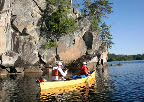 Large rock cuts along Missinaibi Lake