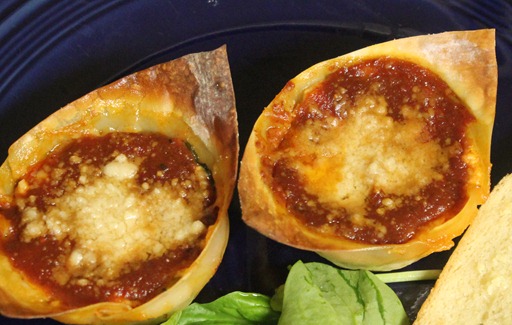 vegetarian muffin tin lasagna cups