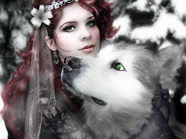 Wolf And Green Eyed Girl, Magic Beauties 3