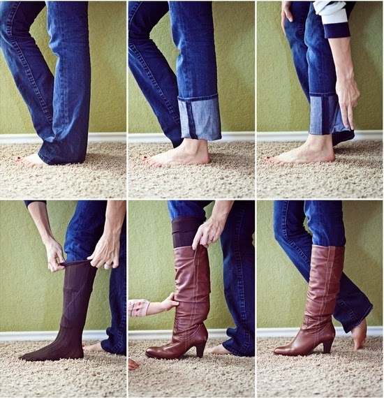Use sua calça jeans skinny com botas de forma ajeitada. usar calça jean botas