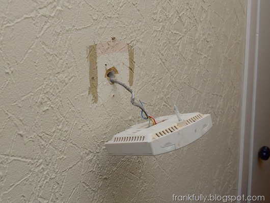 Who knew that it's just a little hole in the wall for the wiring?