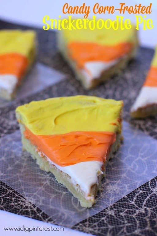 Candy Corn Frosted Snickerdoodle Pie2