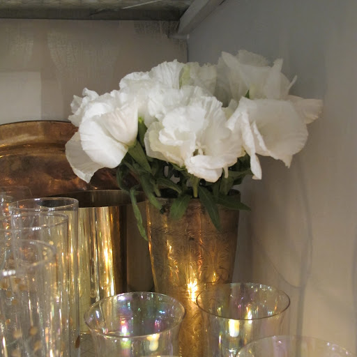 I found this brass vase in a tent at Brimfield Antiques Show earlier this year. I love the carved design.