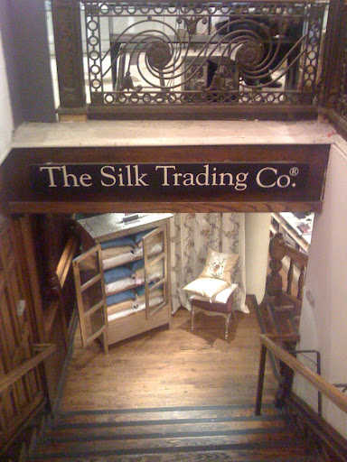 Approaching the descent into the Silk Trading Company, on the lower level of ABC Carpet & Home.
