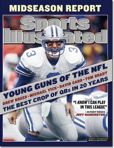 Joey Harrington on the cover of Sports Illustrated. Joey Harrington on the cover of Sports Illustrated.
