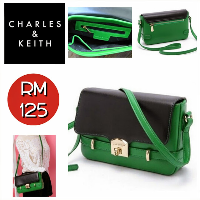 red charles and keith bag