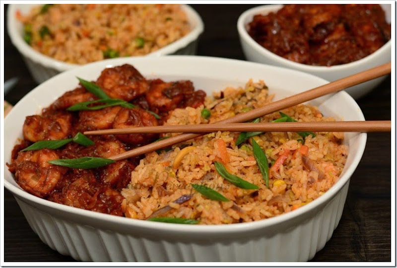 Fried Rice & Sichuan Shrimp 2 Fried Rice & Sichuan Shrimp 2