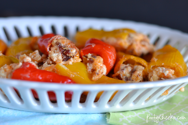 Cheesy Bacon Stuffed Mini Sweet Peppers