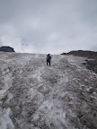 Getting steeper now and more icy.